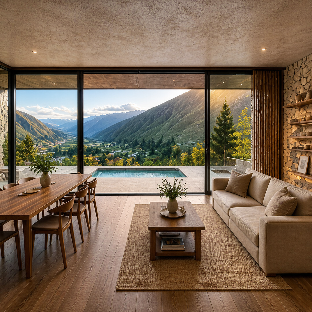 Vista del valle desde el interior